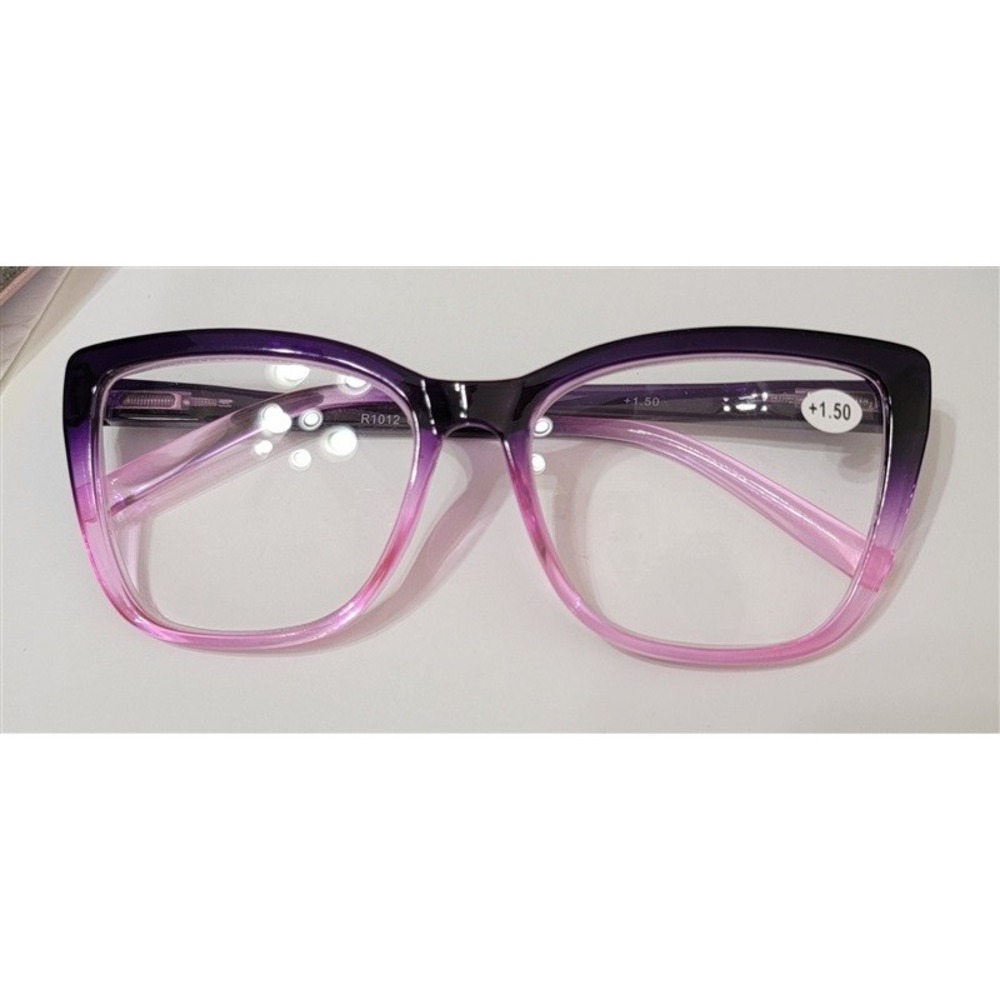 NWT EyeKepper Pink Purple Ombre 1.5 Cat Eye Thick Reading Nerd Glasses 117224